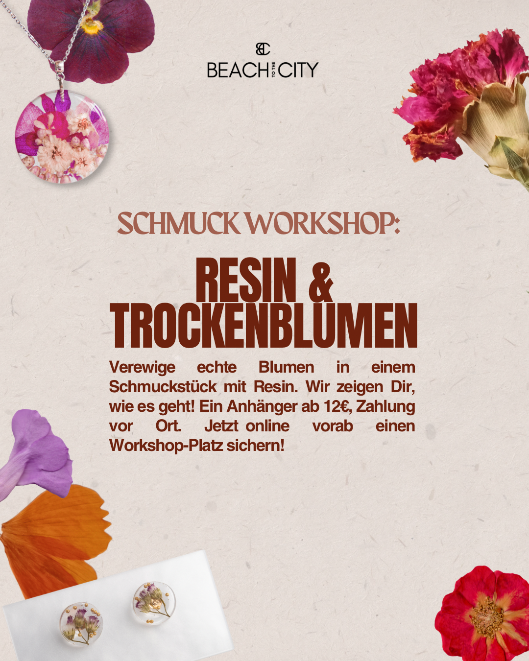 Resin & Trockenblumen Workshop auf der Creativa Dortmund