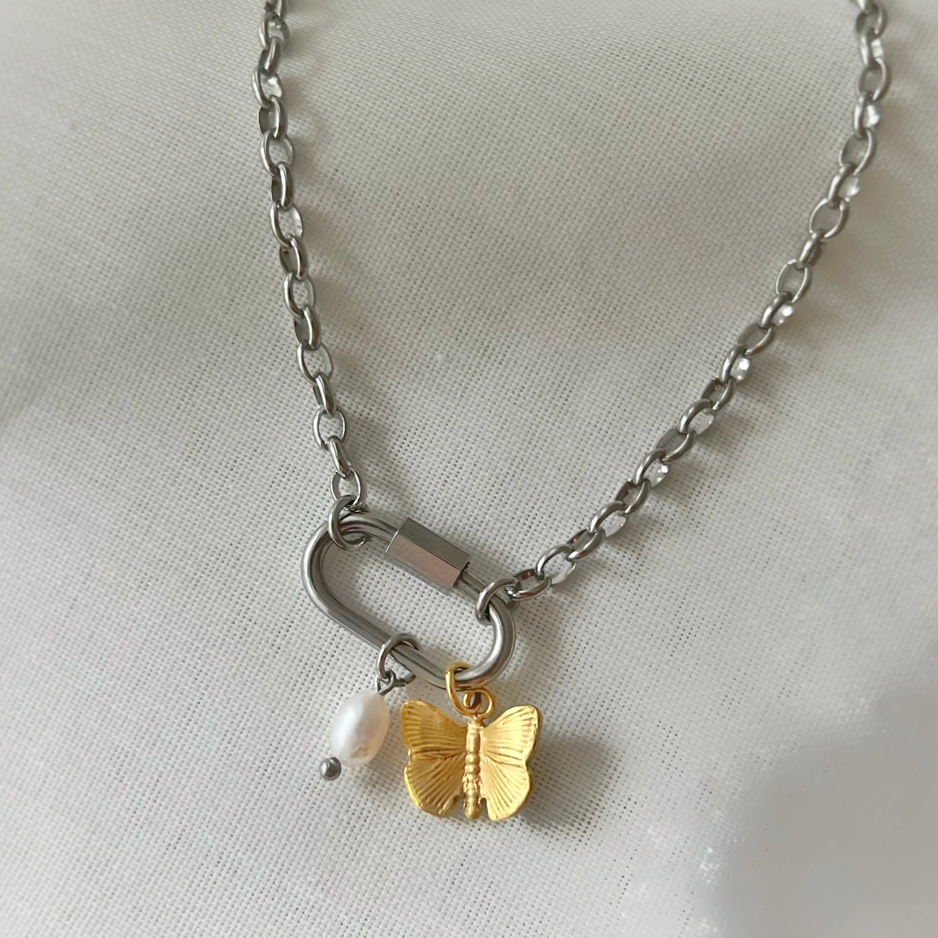 Charm Kette mit ovalem Verschluss